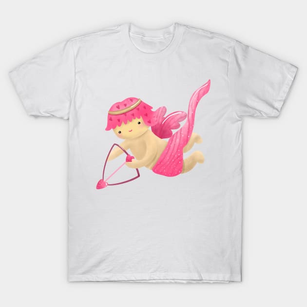 Cupid shoots the arrow of love, god of love T-Shirt by Subspace Balloon